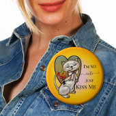 Cute Colorful Kat Heart Button