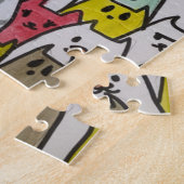 Cute & Colorful Kat puzzel Legpuzzel (Zijkant)