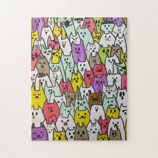 Cute & Colorful Kat puzzel Legpuzzel (Verticaal)