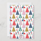 Cute Colorful Kerstbomen Collectie Feestdagenkaart (Achterkant)