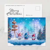 Cute Colorful Kerstgnomen Holiday Briefkaart (Voorkant / Achterkant)