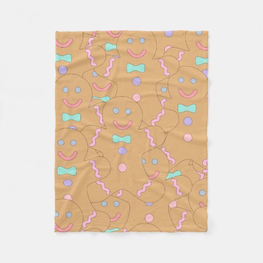 Cute Colorful Kerstkerst-ontbijtpatroon Fleece Deken (Voorkant)