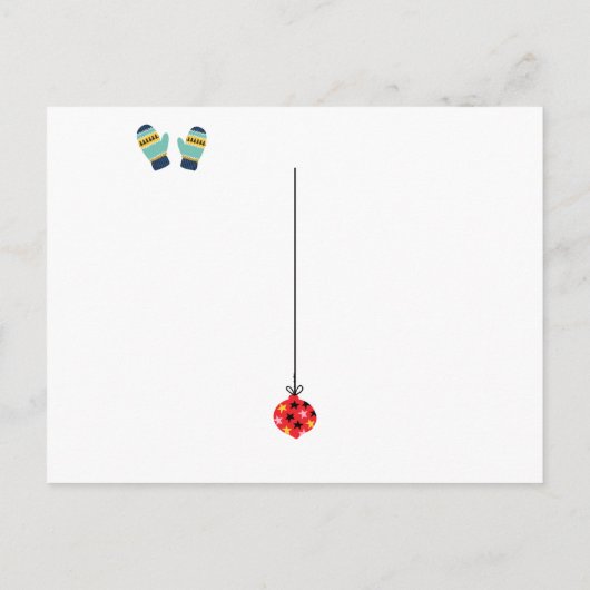 Cute Colorful Kerstmis Dank u Briefkaart (Achterkant)