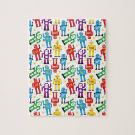 Cute Colorful Kinder Alien Robots Design Legpuzzel