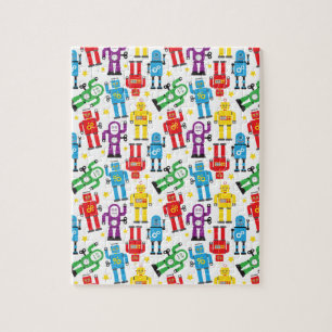 Cute Colorful Kinder Alien Robots Design Legpuzzel