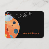 Cute Colorful Ladybug Visitekaartje (Achterkant)