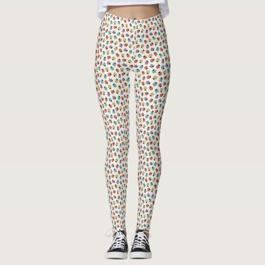 Cute Colorful Ladybugs Patroon Leggings (Voorkant)