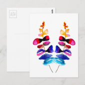 Cute colorful leaves watercolor briefkaart (Voorkant / Achterkant)