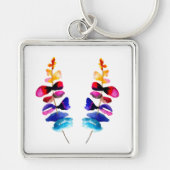 Cute colorful leaves watercolor sleutelhanger (Voorkant)