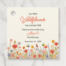 Cute Colorful Little Wildflower Bee's 1st Birthday