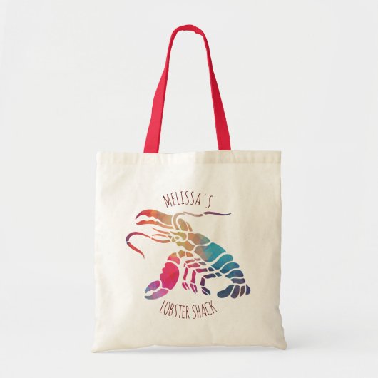 Cute Colorful Lobster Illustration Tote Bag (Voorkant)