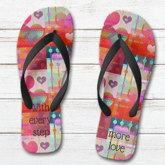 Cute Colorful Love Hearts Teenslippers