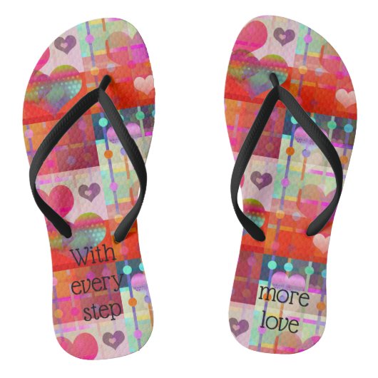 Cute Colorful Love Hearts Teenslippers (Voetbed)