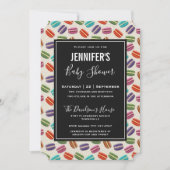 Cute Colorful Macarons Pattern Baby shower Kaart (Voorkant)
