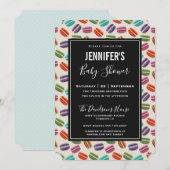 Cute Colorful Macarons Pattern Baby shower Kaart (Voorkant / Achterkant)