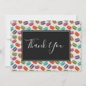 Cute Colorful Macarons Pattern Dank u Bedankkaart (Voorkant)