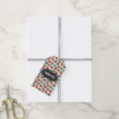 Cute Colorful Macarons Pattern Dank u Cadeaulabel (Met Touw)