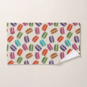 Cute Colorful Macarons Pattern met Polka Dots Bad Handdoek (Handdoek)