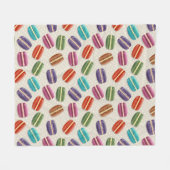 Cute Colorful Macarons Pattern met Polka Dots Fleece Deken (Voorkant (Horizontaal))