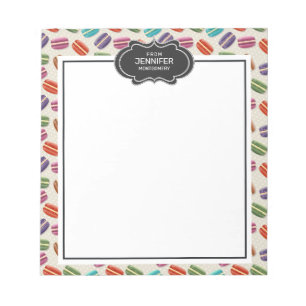 Cute Colorful Macarons Pattern met Polka Dots Notitieblok