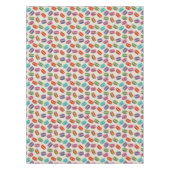 Cute Colorful Macarons Pattern met Polka Dots Tafelkleed (Voorkant)