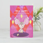Cute Colorful Mad Tea Party Birthday Kaart (Staand voorkant)