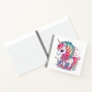 Cute Colorful Magical Creater Unicorn Artwork   Notitieboek