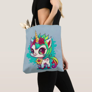 Cute Colorful Magical Creater Unicorn Artwork Tote Bag