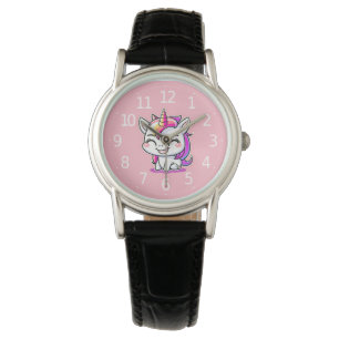 Cute Colorful Magical Happy Unicorn Artwork   Horloge