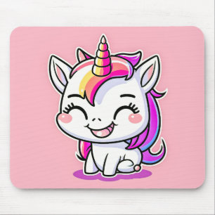 Cute Colorful Magical Happy Unicorn Artwork   Muismat