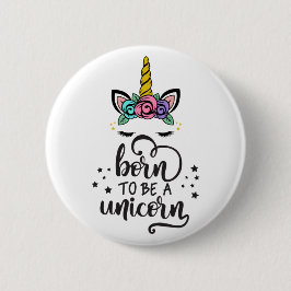 Cute Colorful Magical Unicorn Ronde Button 5,7 Cm