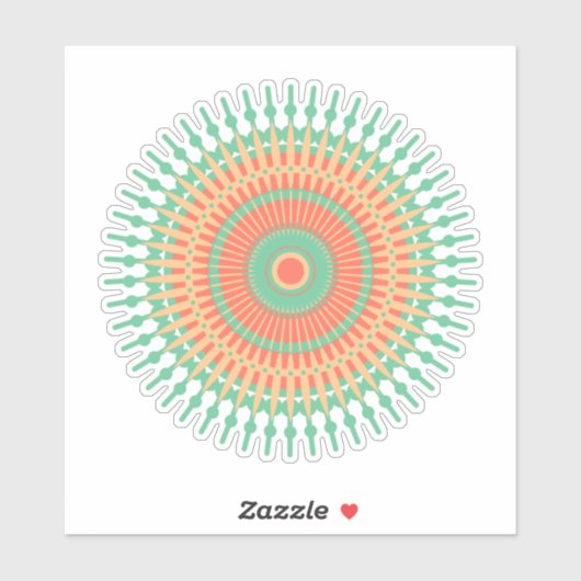 Cute Colorful Mandala art Sticker (Vel)