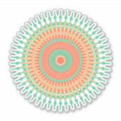 Cute Colorful Mandala art Sticker (Voorkant)