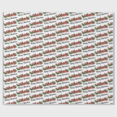 Cute Colorful Merry kerst Cadeaupapier (Vlak)