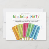 Cute Colorful Modern Birthday Popsicles Summer Kaart (Voorkant)