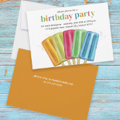 Cute Colorful Modern Birthday Popsicles Summer Kaart