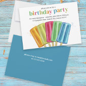 Cute Colorful Modern Birthday Popsicles Summer Kaart