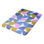 Cute Colorful Modern Geometric Shapes Blue Paars Badmat (Gekanteld)