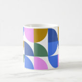 Cute Colorful Modern Geometric Shapes Blue Paars Koffiemok (Center)