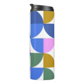 Cute Colorful Modern Geometric Shapes Blue Paars Thermosbeker (Geroteerd rechts)