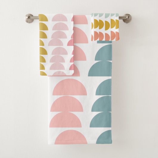 Cute Colorful Modern Geometric Shapes Variant Bad Handdoek (Insitu)