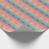 Cute Colorful Modern Geometric Shaptern Pattern Cadeaupapier (Hoek)