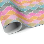 Cute Colorful Modern Geometric Shaptern Pattern Cadeaupapier (Rol Hoek)
