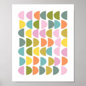 Cute Colorful Moderne Geometric Shapes Design Poster (Voorkant)