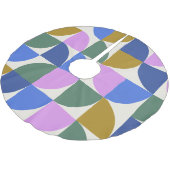 Cute Colorful Moderne Geometric Shaptern Blue Kerstboom Rok (Gekanteld)