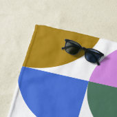 Cute Colorful Moderne Geometric Shaptern Blue Strandlaken (In situ)