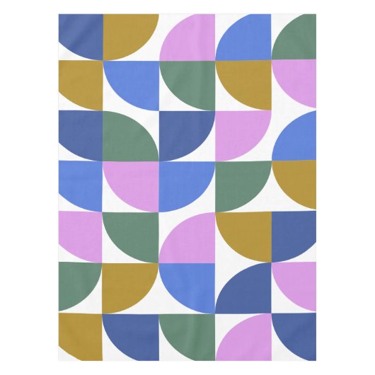 Cute Colorful Moderne Geometric Shaptern Blue Tafelkleed (Voorkant)