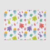 Cute Colorful Monster Pattern | wit Tissuepapier (Voorkant)