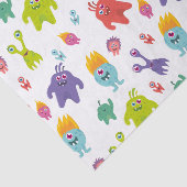 Cute Colorful Monster Pattern | wit Tissuepapier (Detail)