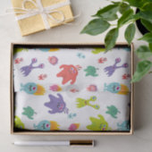 Cute Colorful Monster Pattern | wit Tissuepapier (Geschenk)